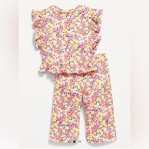Old Navy Girls Wide Leg floral Set
